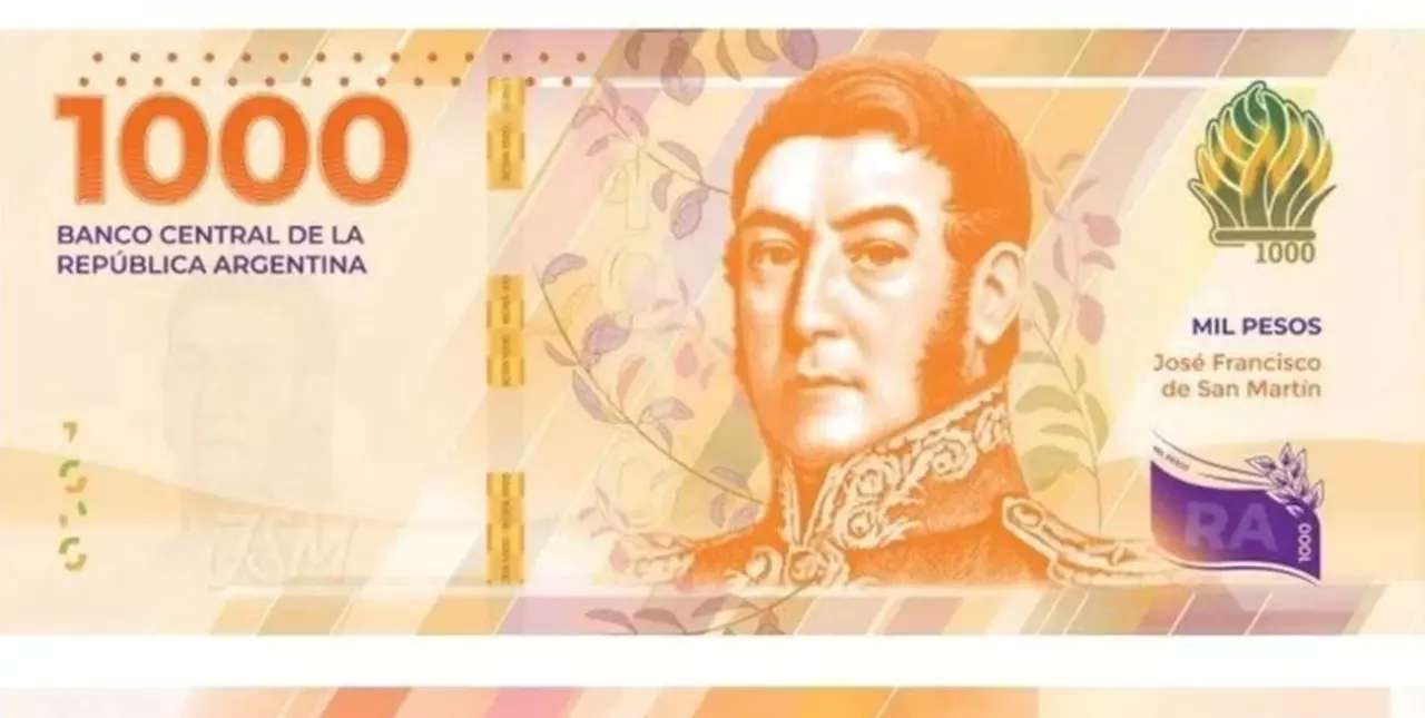 El rostro de San Martín estará en los billetes de 1.000 pesos