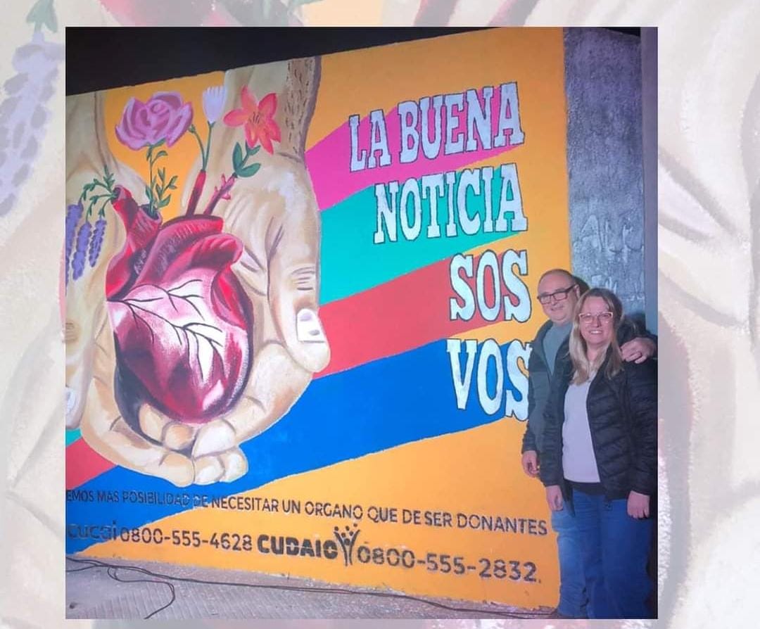 Emotivo descubrimiento de un mural por la donación de órganos