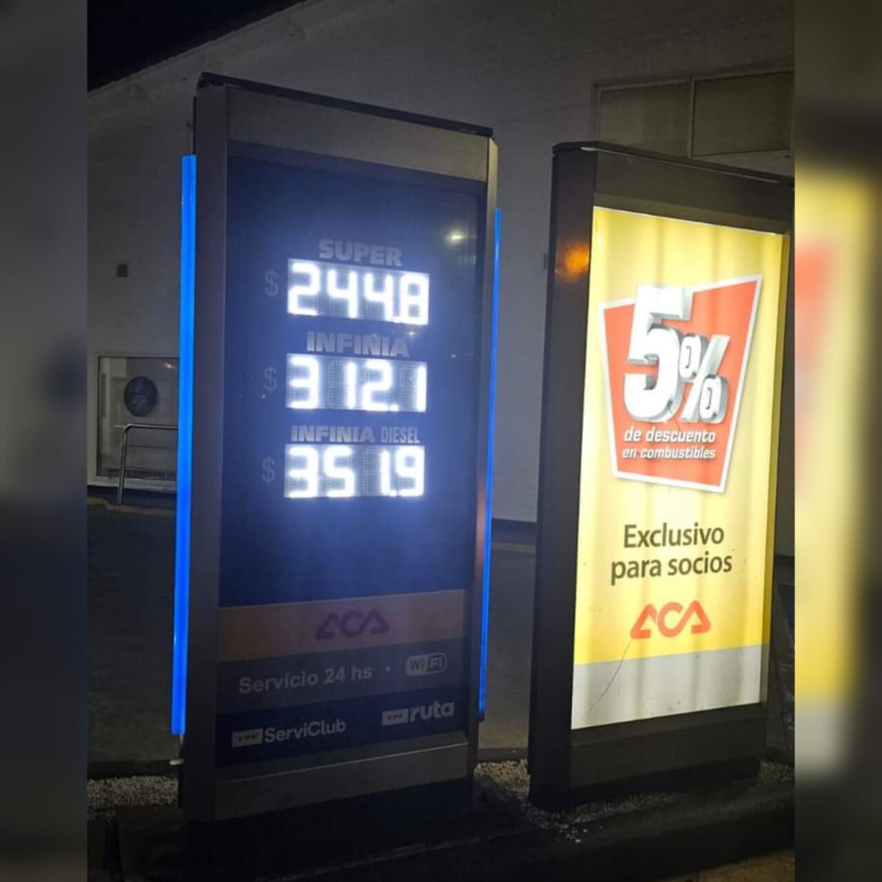Aumentaron los combustibles: el litro de nafta súper roza los $250 en Venado  