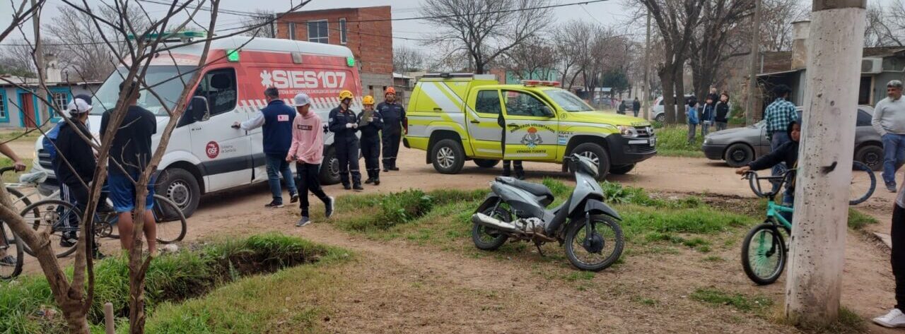 Venado Tuerto: choque entre dos motos con una persona trasladada al Hospital