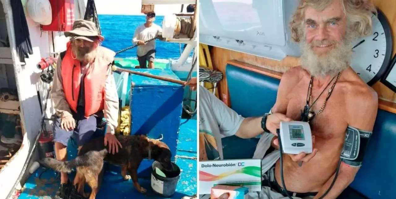 Rescataron a un náufrago y su perra luego de tres meses en altamar