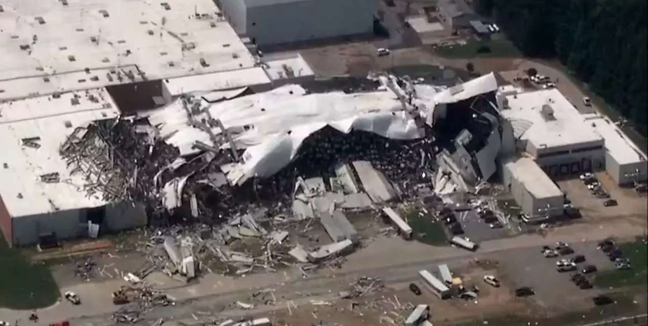 Estados Unidos: un tornado destruyó una de las fábricas más importantes de Pfizer