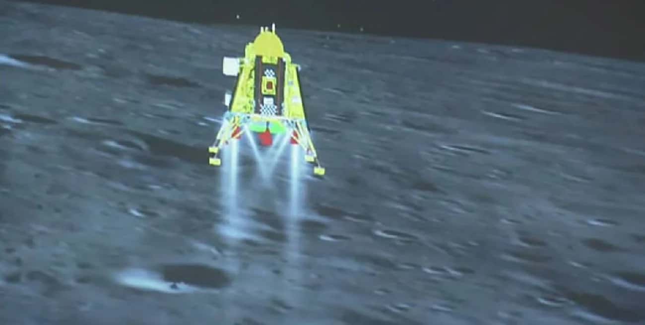 Una nave espacial india aterrizó con éxito en la Luna