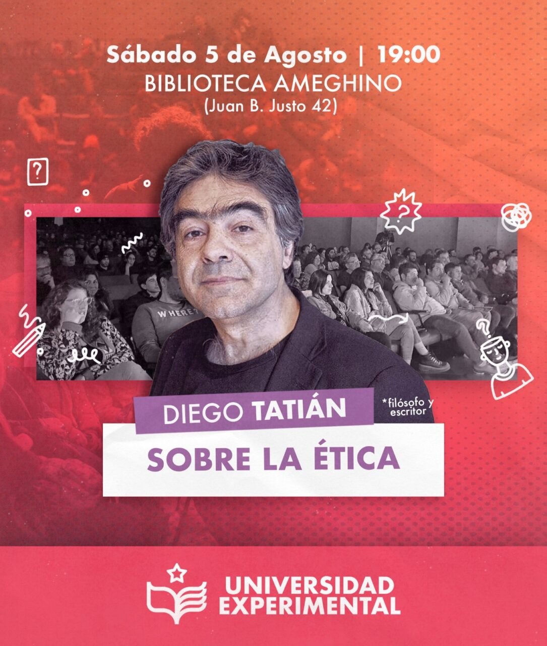 Sábado de charla sobre Ética con el filósofo Diego Tatián