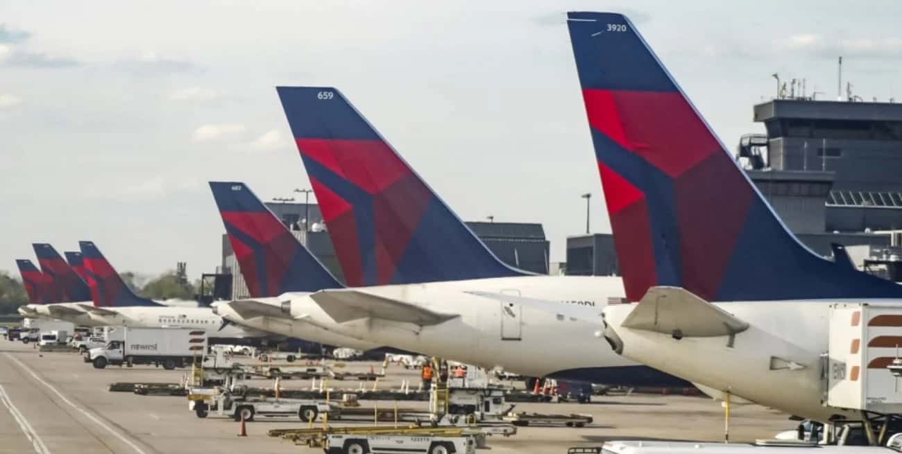 Aviones de Delta Airlines en el aeropuerto de Atlanta.