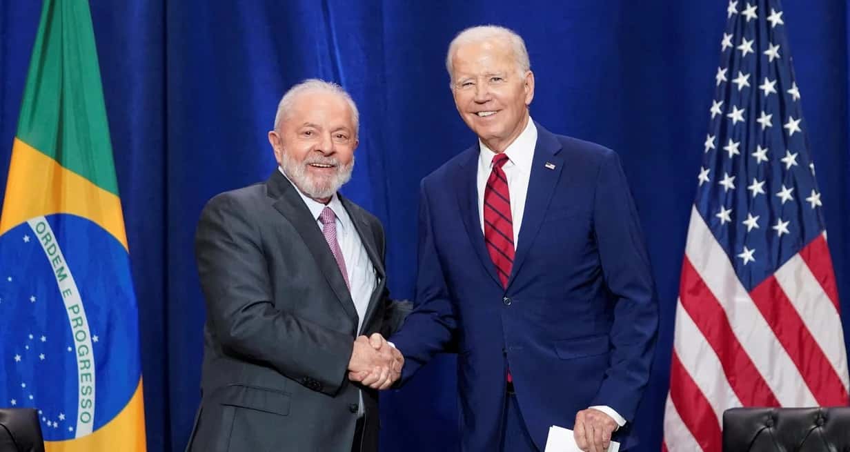 Lula Da Silva y Joe Biden en su reunión en Nueva York.