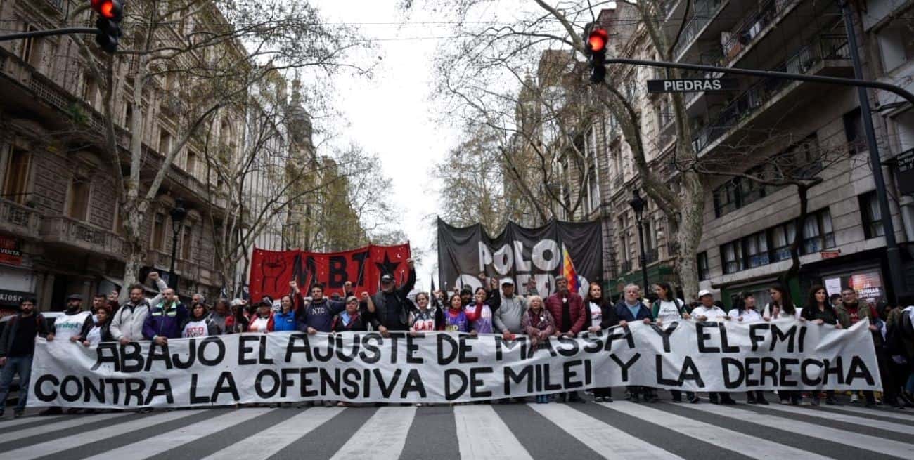 "Jornada nacional contra el ajuste y la derecha".