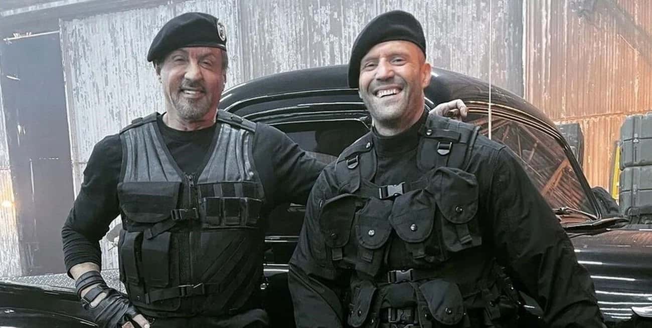 Stallone y Statham, los protagonistas de la nueva entrega de la saga, junto a un amplio reparto de estrellas de acción. Foto: Millennium Films, Campbell Grobman Films, Nu Boyana Film Studios