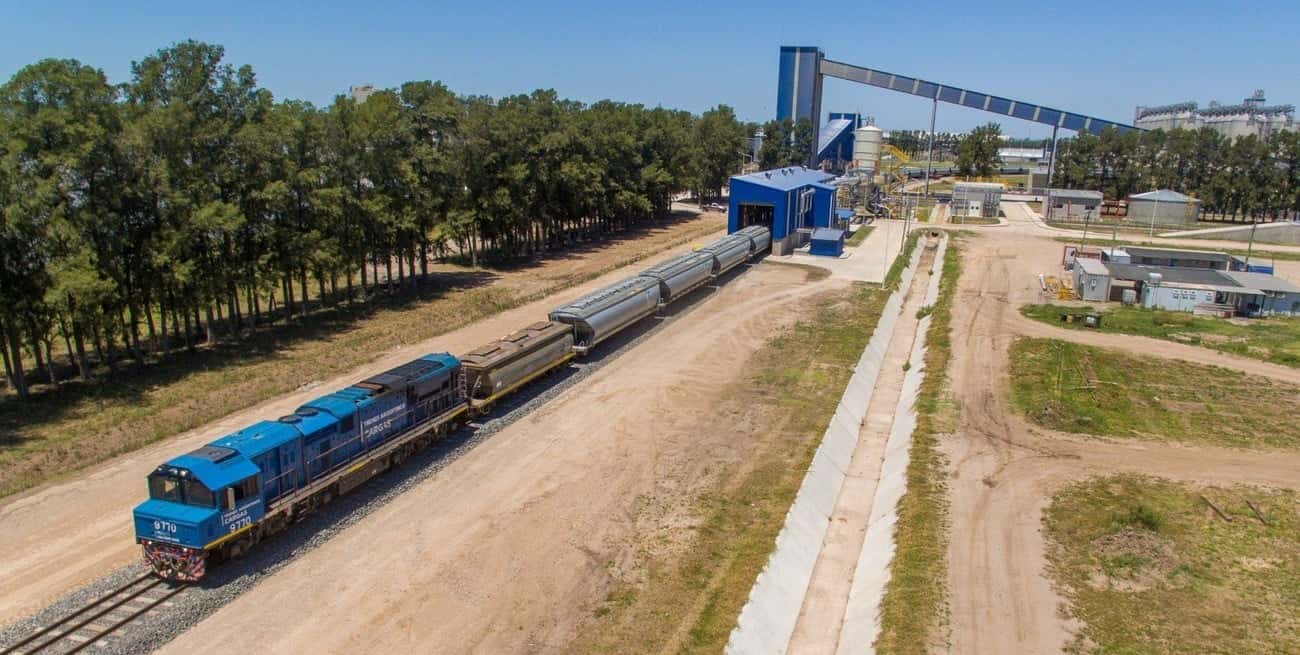 El Belgrano Cargas ya opera dentro de las terminales de Timbúes. Crédito: Gentileza Trenes Argentinos