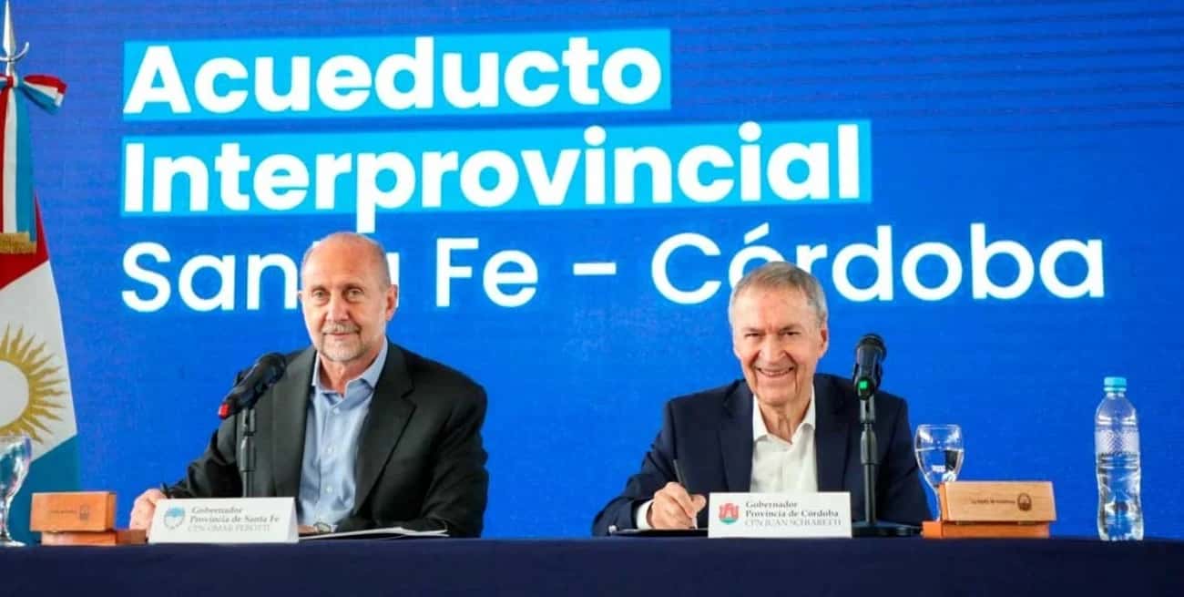Santa Fe y Córdoba firman el contrato para iniciar el acueducto biprovincial