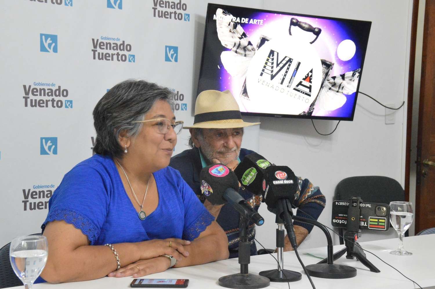 Miriam Caraabajal y Oscar Poliotto durante el anuncio.