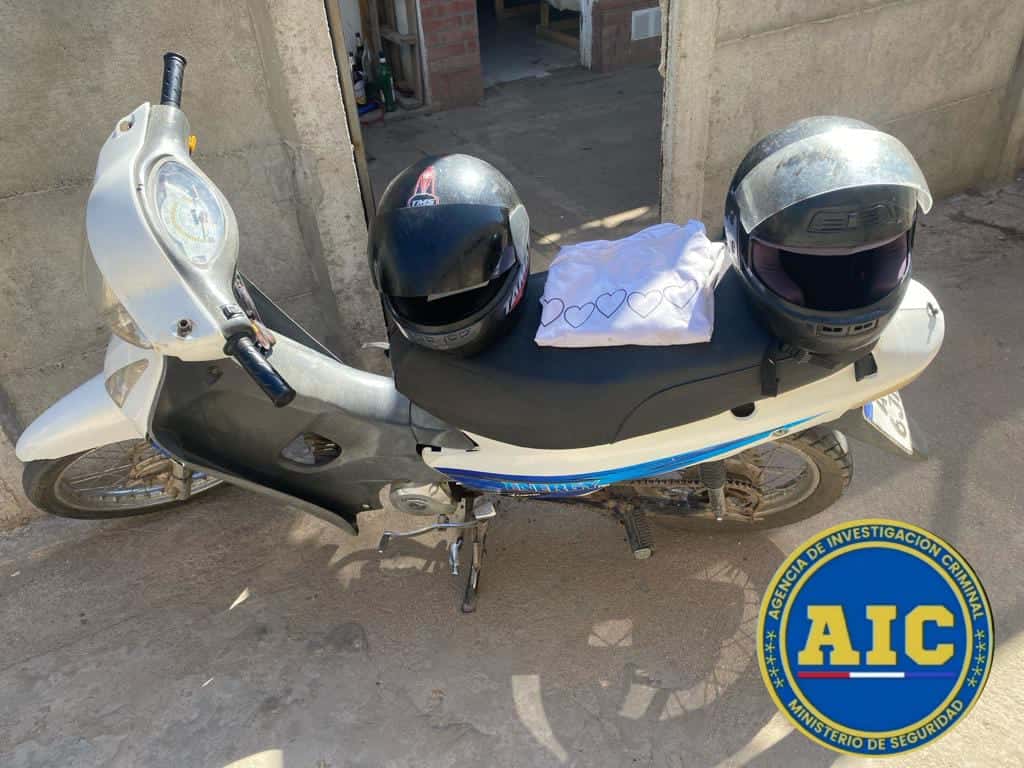 La moto secuestrada en el operativo realizado en calle Chile al 700.