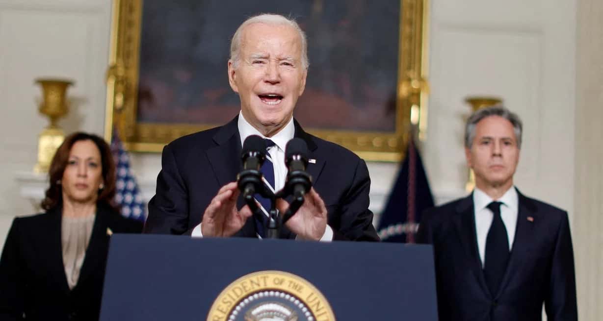 Israel recibió el apoyo oficial de Estados Unidos a través de Joe Biden, Kamala Harris y Antony Blinken. Foto: Reuters.