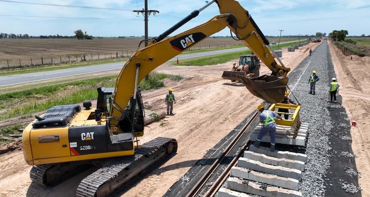 La obra del circunvalar ferroviario de cargas de la ciudad de Santa Fe que ye tiene un 40 de avance.