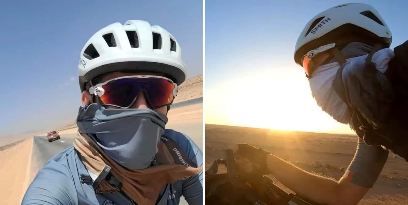 Guinnes en ciclismo de larga distancia para un argentino por atravesar el Sahara