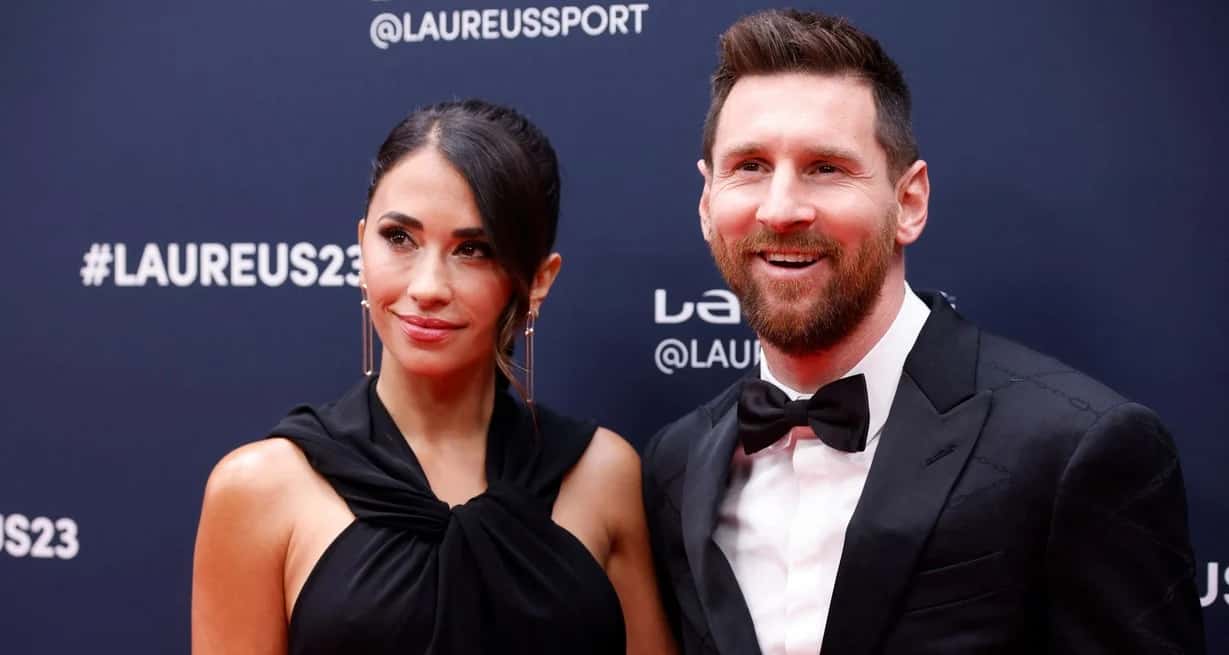 Lionel Messi y Antonela Roccuzzo. Crédito: Johanna Geron/Reuters.