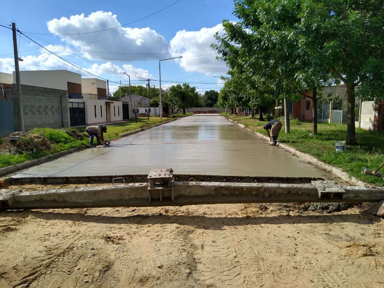 Nueva obra de pavimento en el barrio Villa Casey de Venado Tuerto