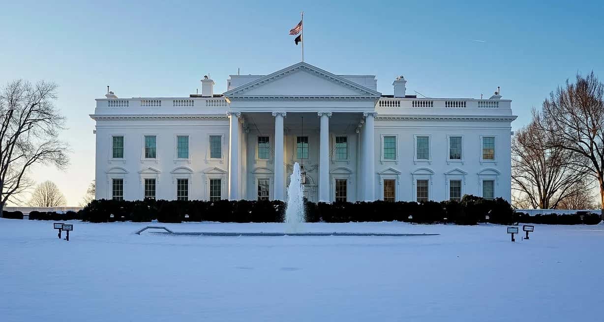 Una vista invernal de la Casa Blanca, en una foto tomada este 21 de enero. Crédito: Reuters