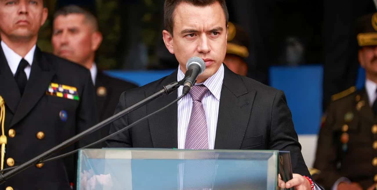 El presidente Daniel Noboa anunció las medidas. Foto: Reuters