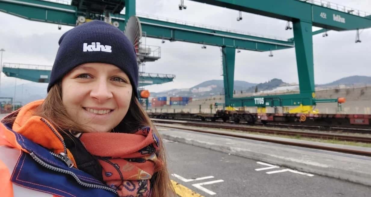 Actualmente, María Sol Gómez trabaja para una firma fabricante de grúas portuarias, con sede en Austria, donde se encarga del Dpto. de Sustentabilidad. Crédito: Gentileza