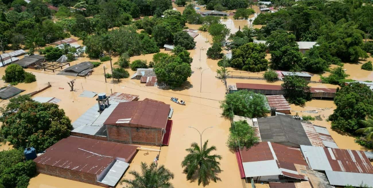 Vista aérea de al ciudad de Cobija, este 27 de febrero. Foto: vía Reuters