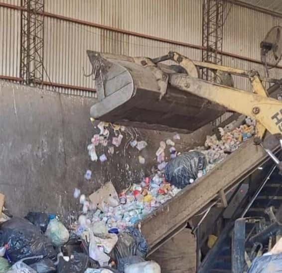 La mercadería en mal estado fue tratada en la planta de reciclado. Foto: Municipalidad de Rufino.