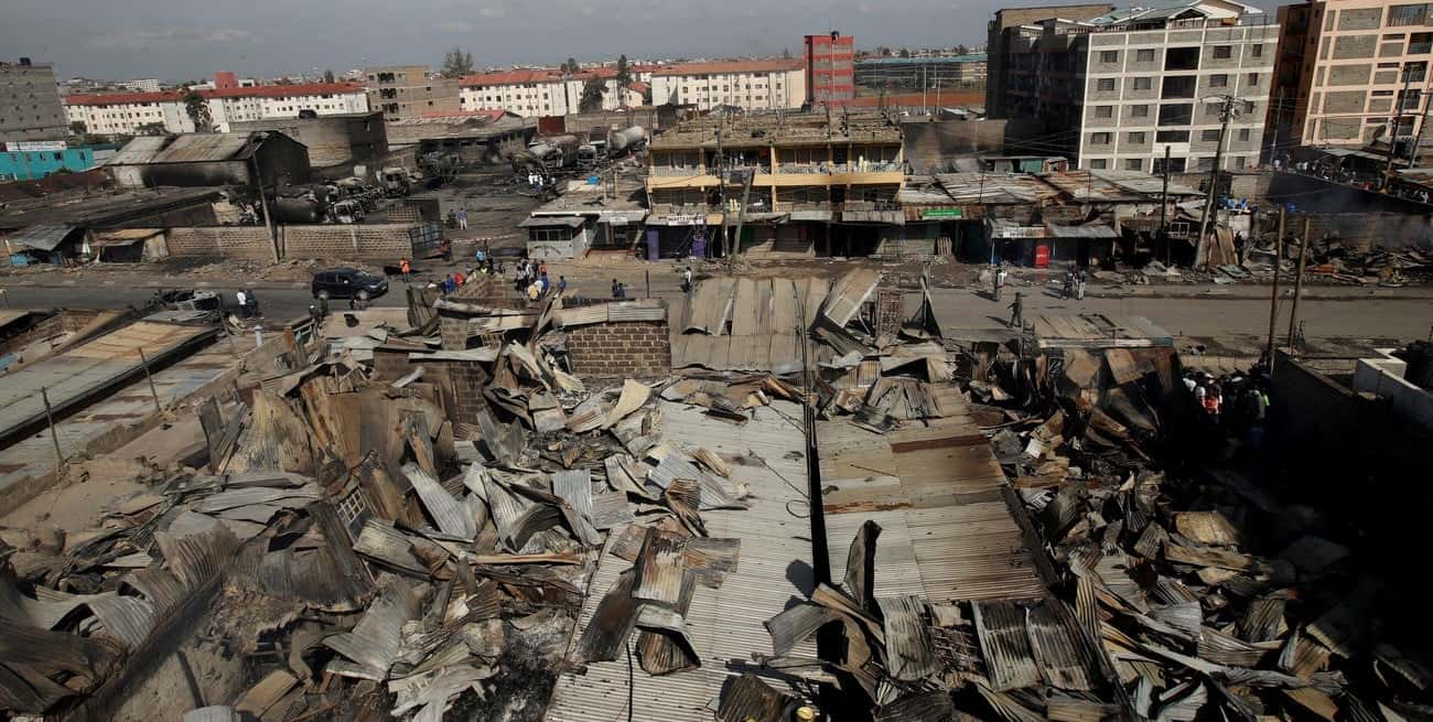 Explosión y destrozos en Nairobi, Kenia. Crédito: Monicah Mwangi/Reuters