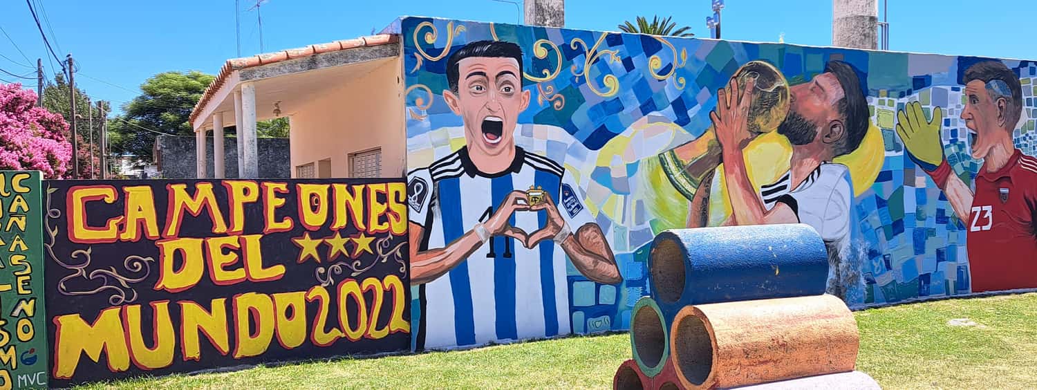 Villa Cañás homenajea a los Campeones del Mundo con un gran mural