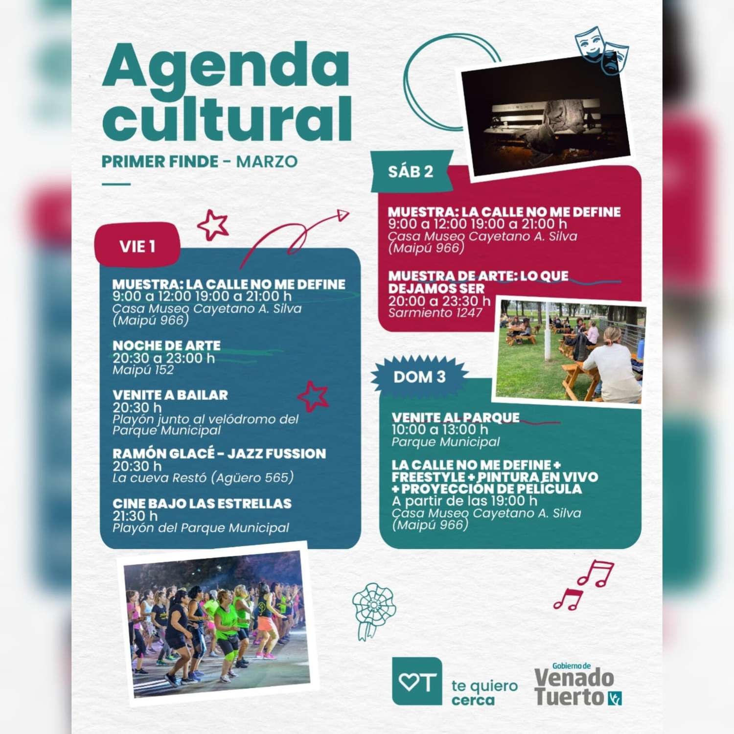 Agenda cultural primer fin de semana de marzo