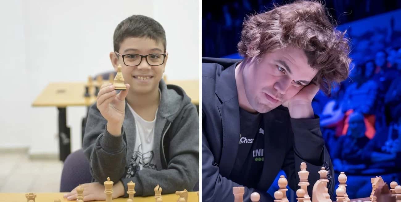 Faustino Oro, el ajedrecista argentino de 10 años que le ganó al número uno Magnus Carlsen
