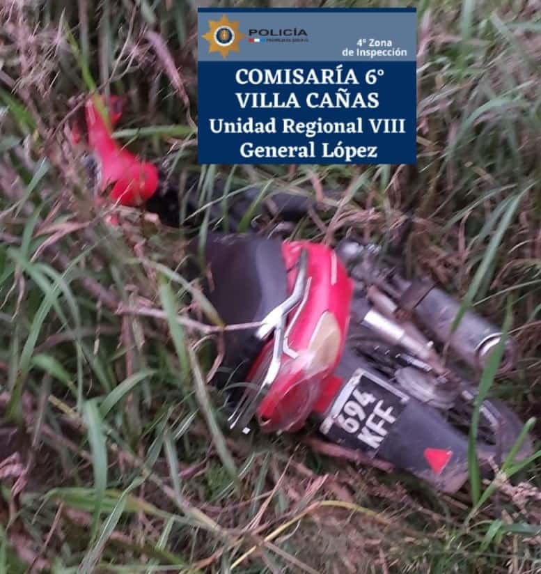 Villa Cañás: la policía recuperó una moto robada