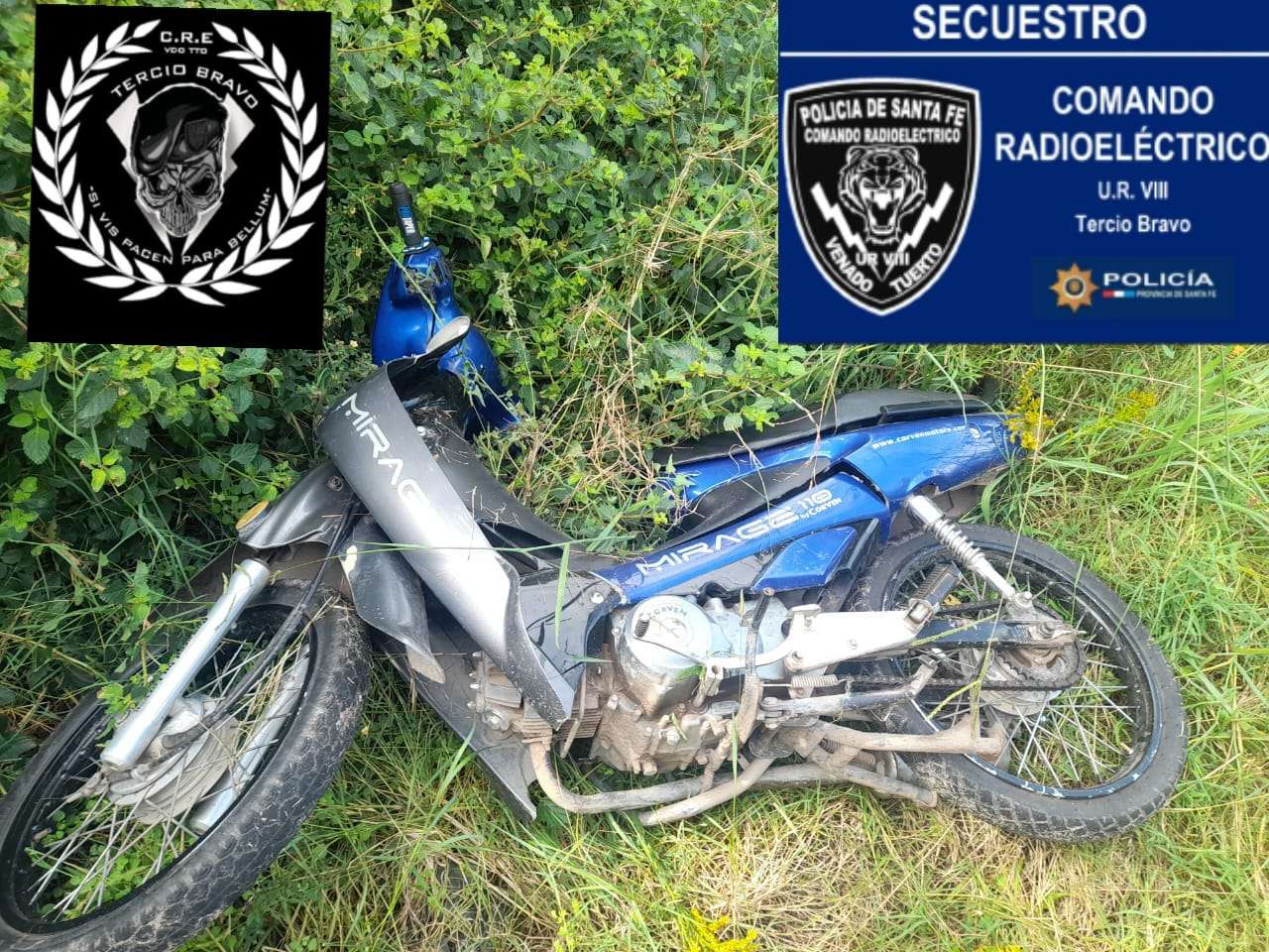 Venado Tuerto: hallan una moto en ruta 8, que había sido robada de un domicilio