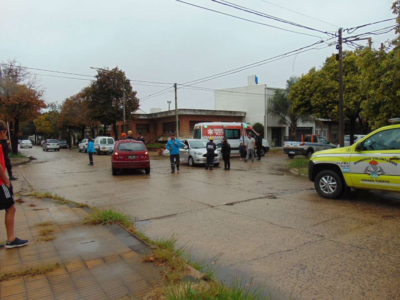 Choque entre dos autos en las calles de Venado Tuerto