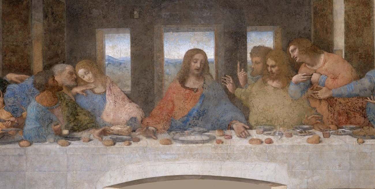Fragmento de “La última cena”, una de las obras más conocidas de Leonardo. Foto: Santa Maria delle Grazie