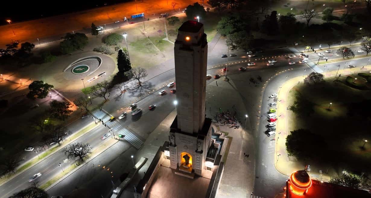 Monumento a la Bandera en la ciudad de Rosario. Crédito: Fernando Nicola