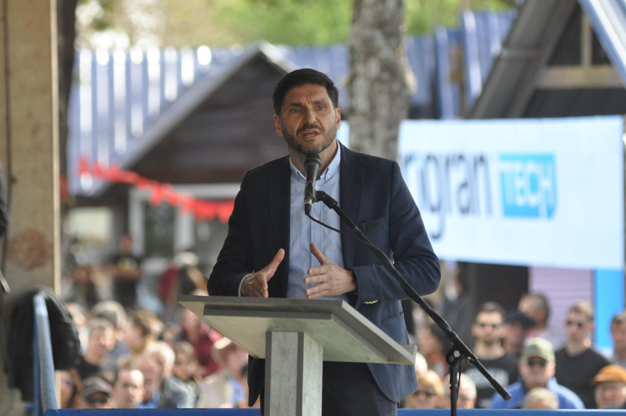 El mandatario durante su discurso en Reconquista. Foto: GSF.