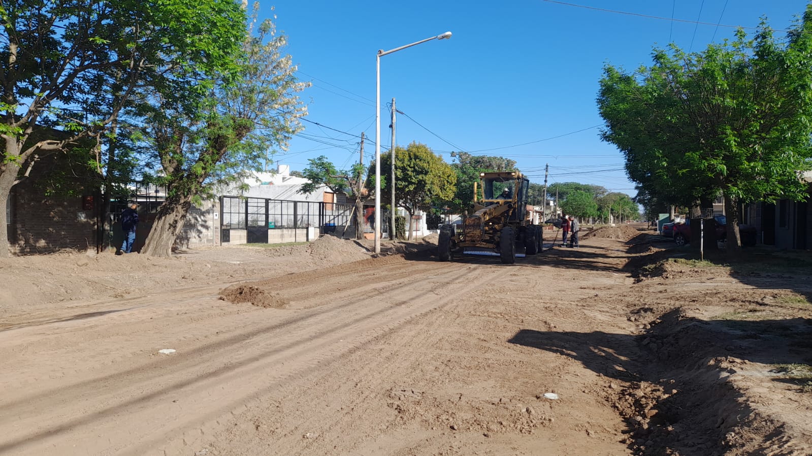 La gestión del intendente Chiarella no afloja el ritmo de pavimentación.